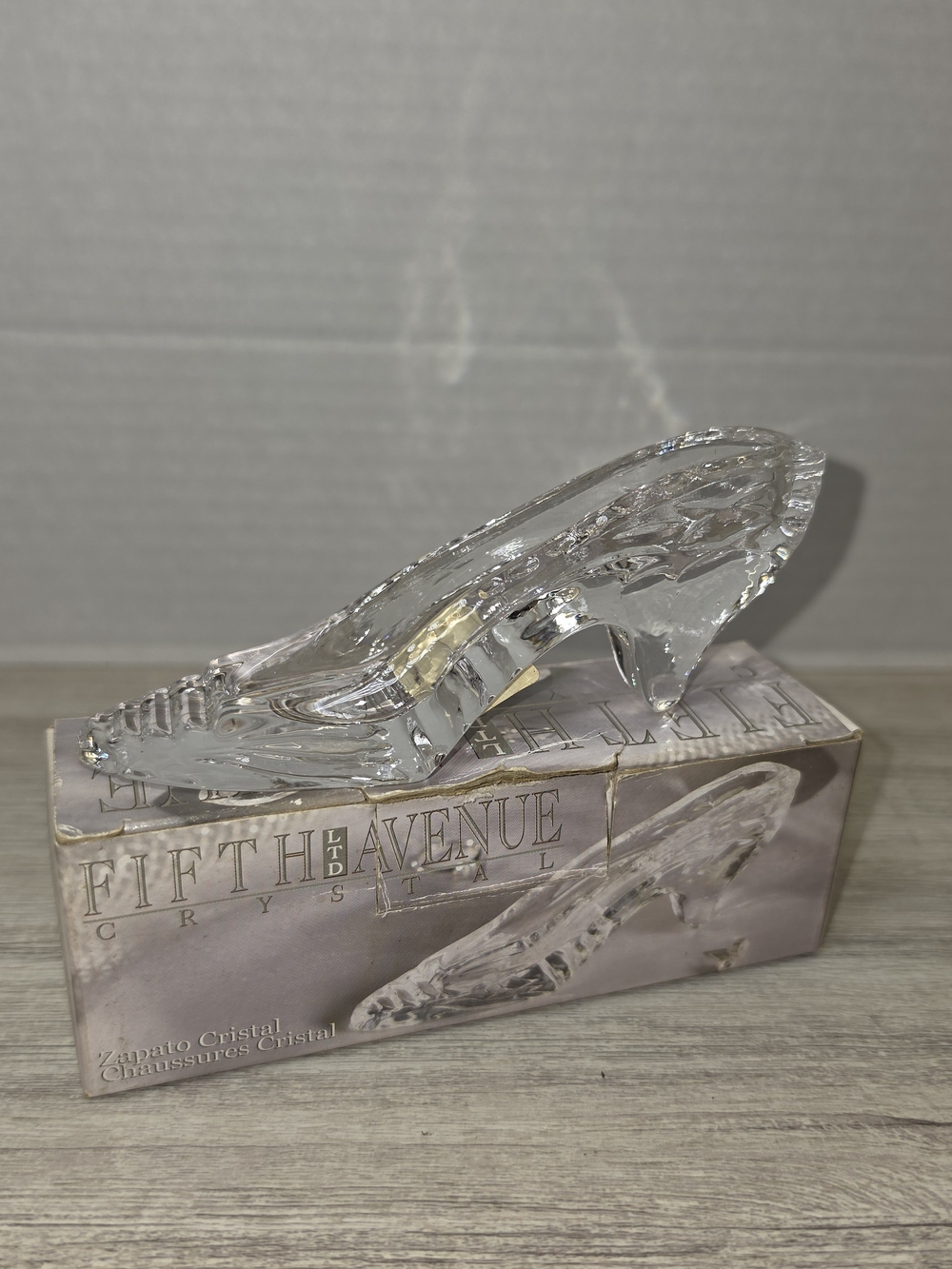 Vintage Fifth Avenue Crystal LTD Cinderella Glass Slipper